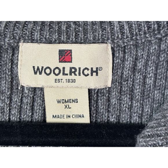 Woolrich Womans Size XL Cotton Blend Knit Zip Front Sweater Vest Gray Blue Green - Picture 4 of 10